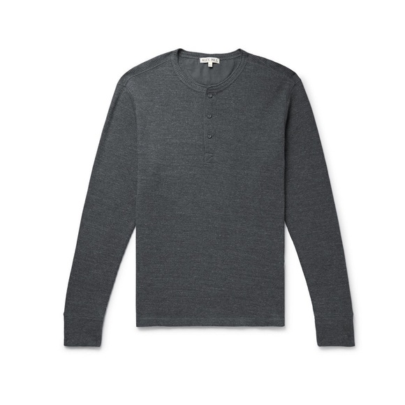 Alex Mill - Waffle-Knit Cotton-Jersey Henley - Gray - Picture 1 of 10